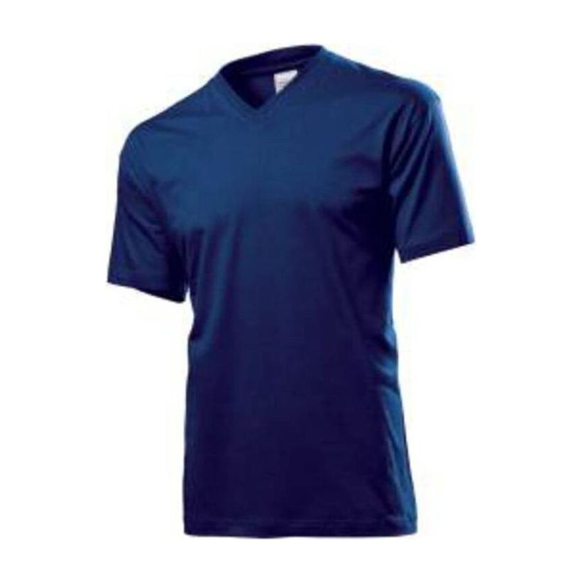 Tricou clasic in V Orion Navy Blue M