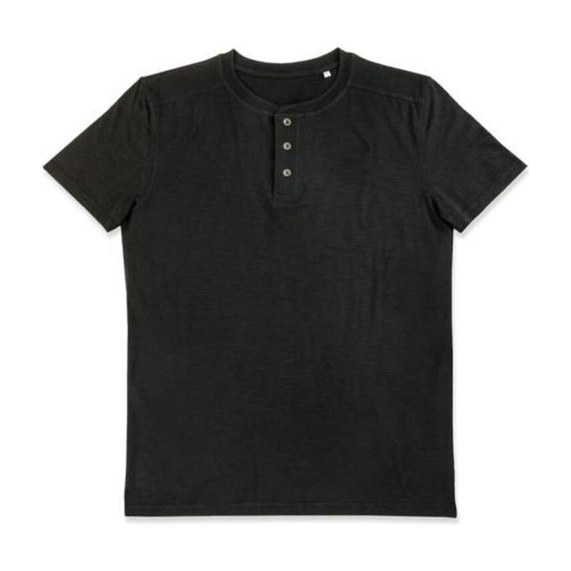 Tricou cu mânecă scurtă Slub Negru XL