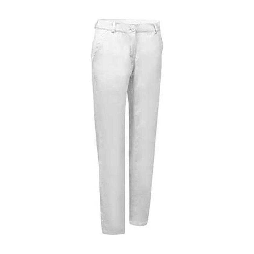 Pantaloni pentru femei Pasacalles alb 38