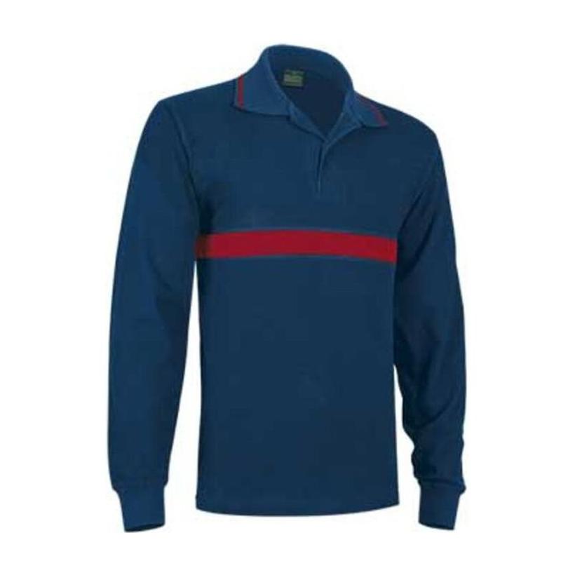 Long/Sleeve Poloshirt Server Orion Navy Blue - Lotto Red