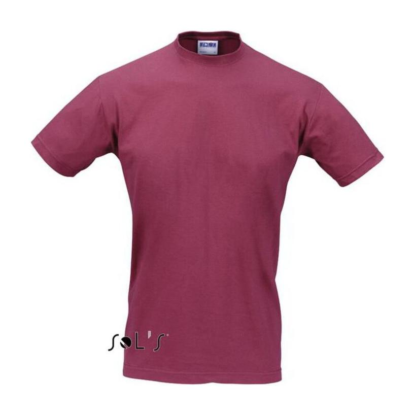 Tricou unisex cu guler rotund Sols Regent Bordeaux XXL