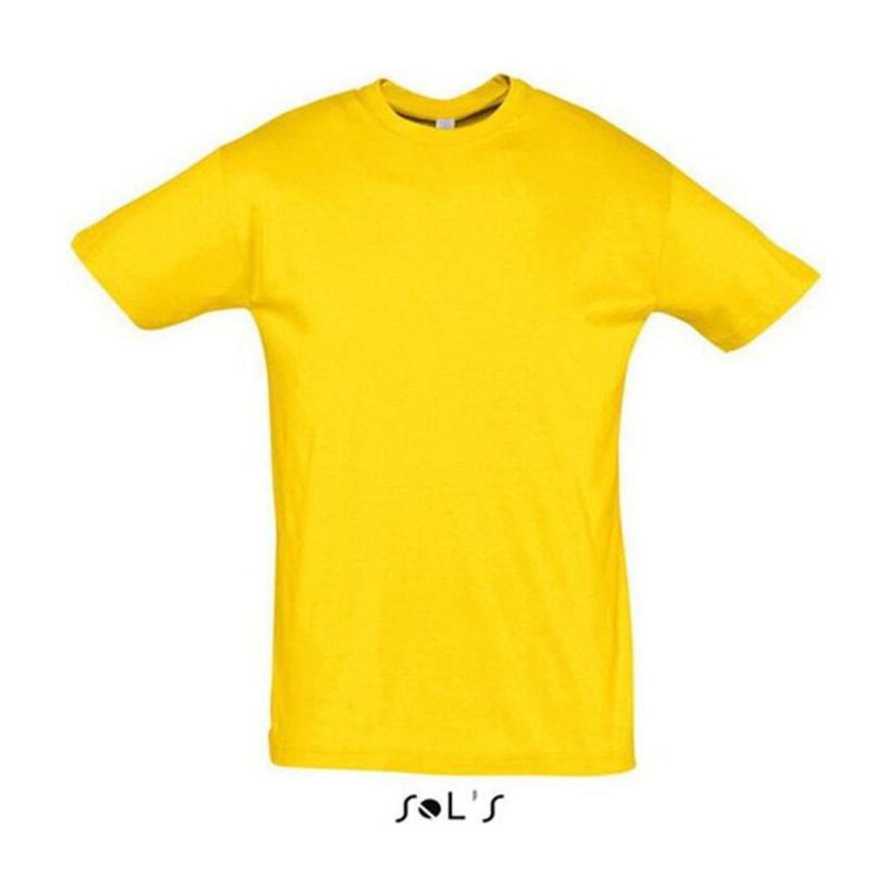 Tricou unisex cu guler rotund Sols Regent Galben 3XL