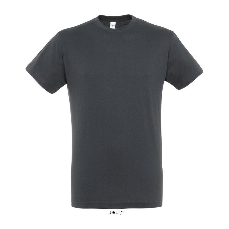 Tricou unisex cu guler rotund Sols Regent Gri
