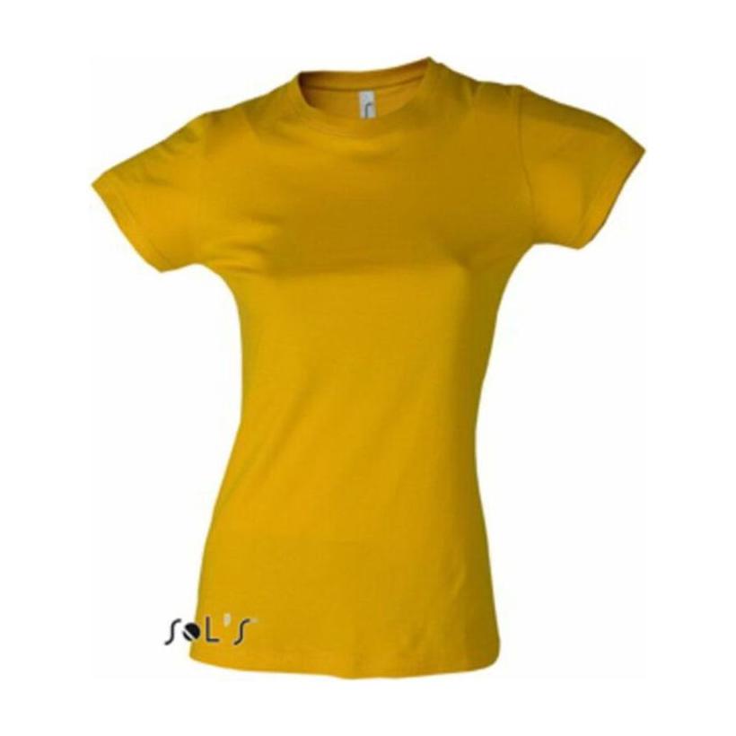 Tricou cu guler rotund pentru femei Solo's Imperial Galben