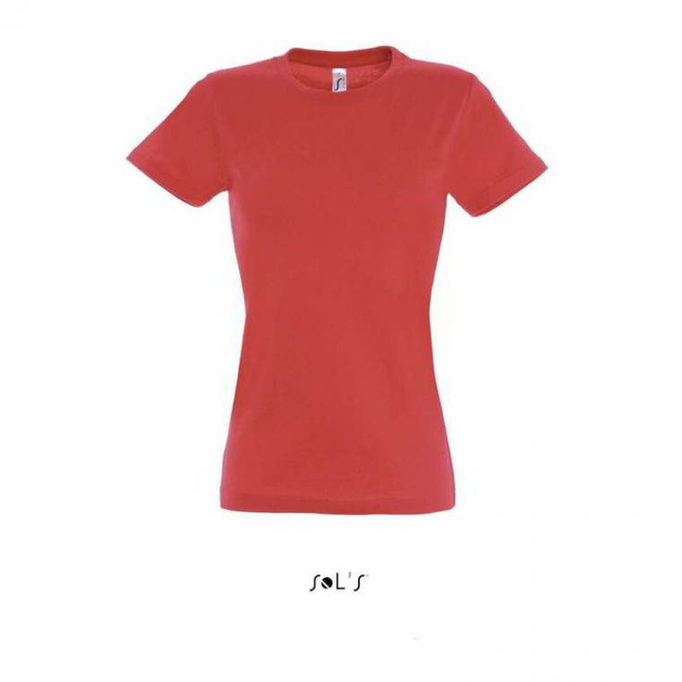 Tricou cu guler rotund pentru femei Solo's Imperial Rosu XL
