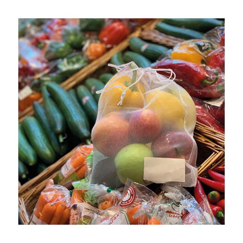 Săculeț reutilizabil din RPET Alb