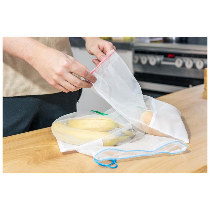 Săculeț reutilizabil din RPET Alb