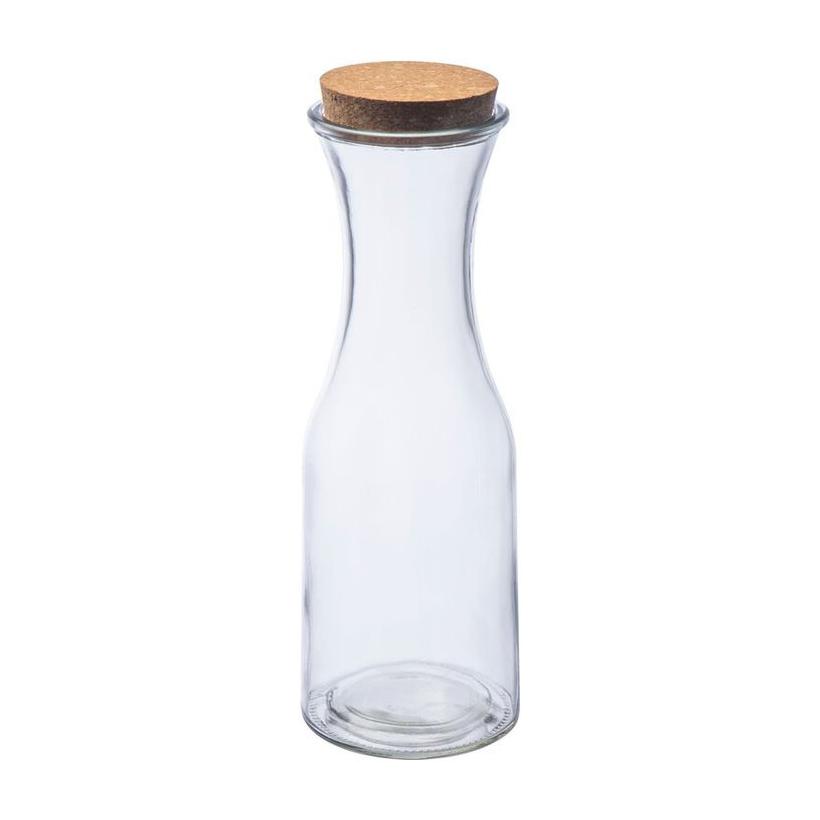 Carafă sticlă cu dop, 1 litru Negru