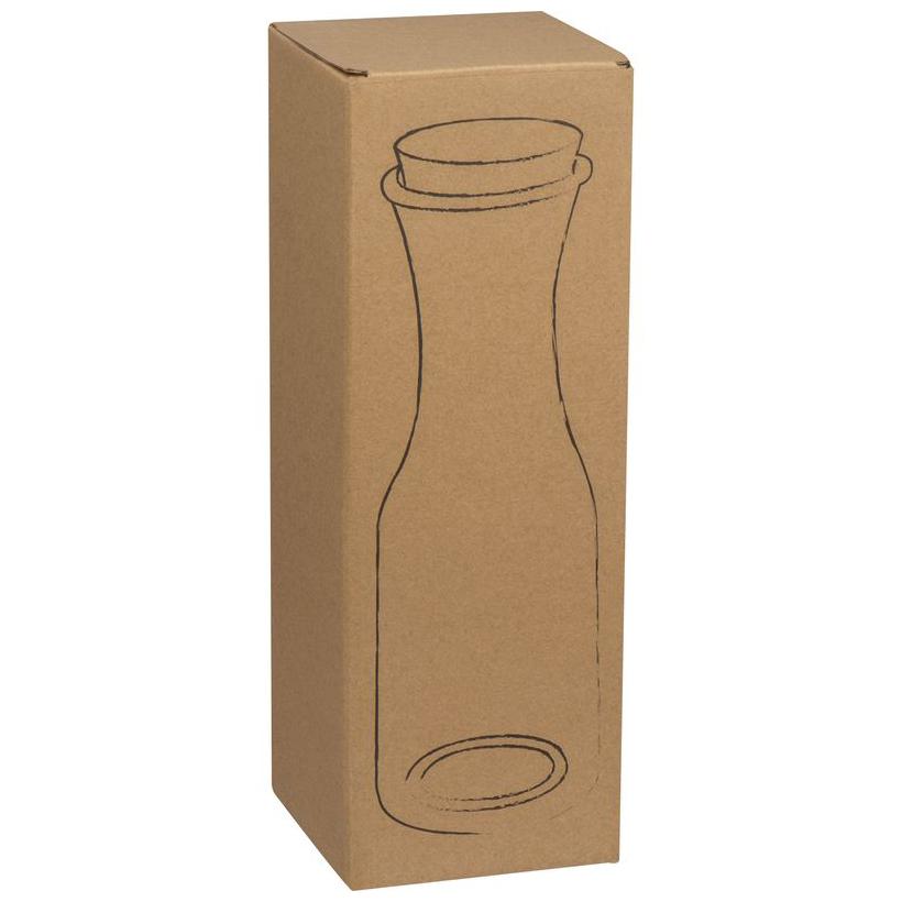 Carafă sticlă cu dop, 1 litru Negru