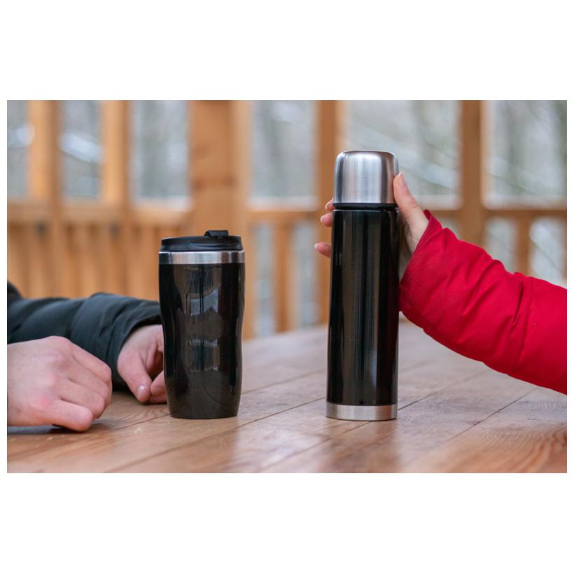 Termos și set de pahar Split Negru