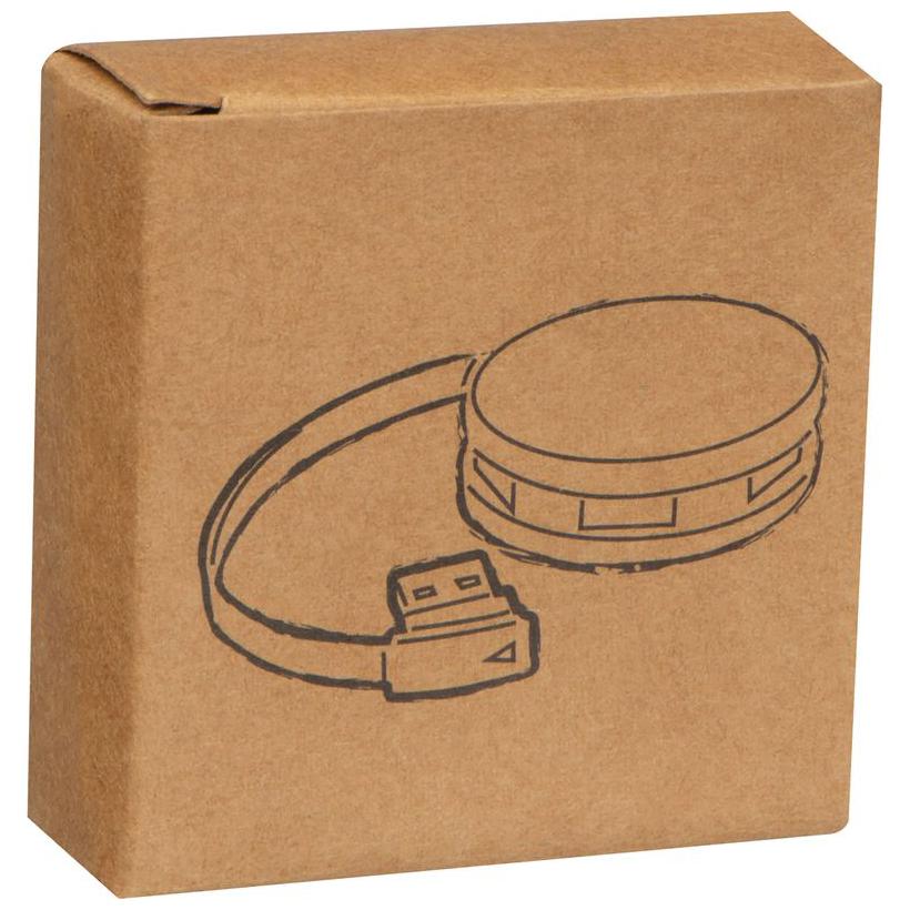 4 port USB hub - rotund Alb