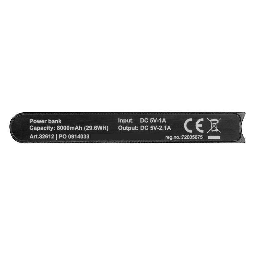 Powerbank Wolfsberg 8000 mAh Negru