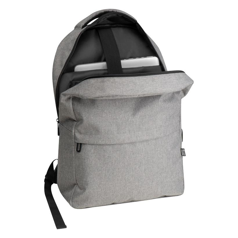 Rucsac RPET Rimini Gri-Argintiu