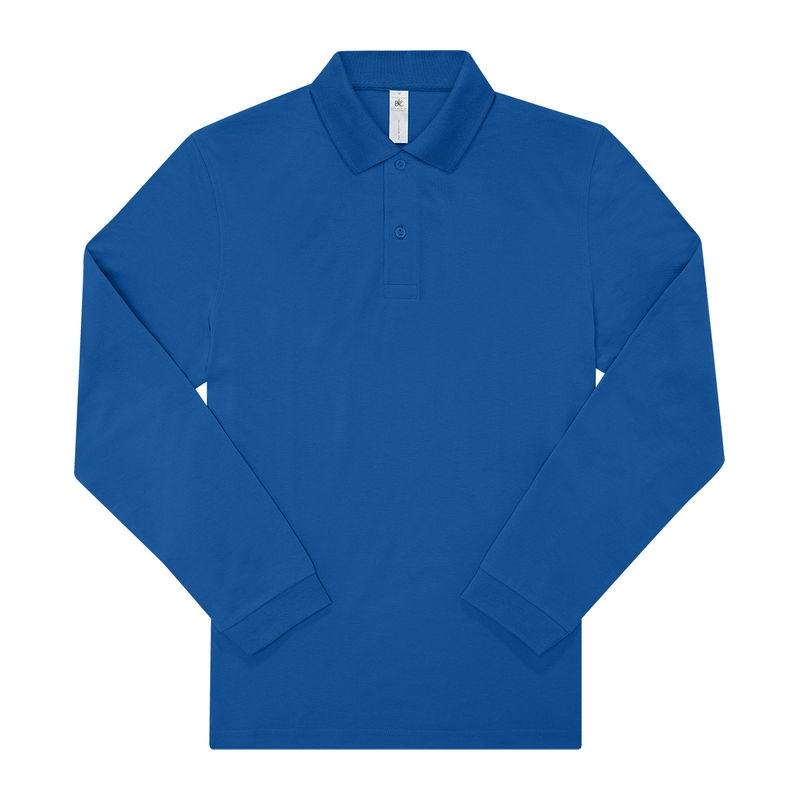 Tricou Polo 180 cu mânecă lungă pentru bărbați Royal Blue L