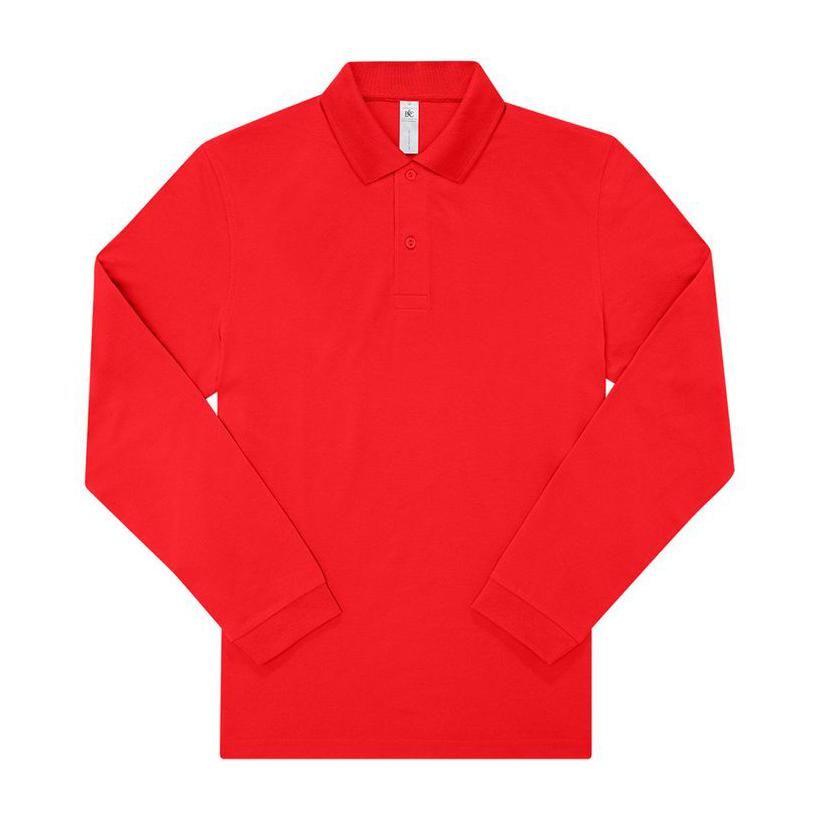 Tricou Polo 180 cu mânecă lungă pentru bărbați Rosu 3XL