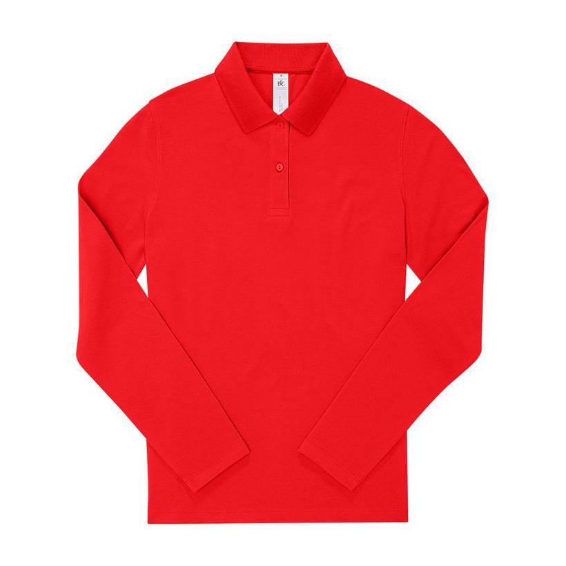Tricou Polo 180 cu mânecă lungă pentru femei Rosu XS