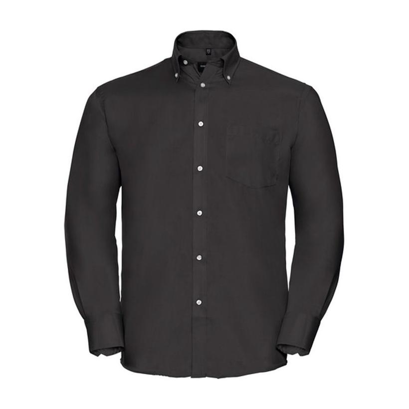 Cămașă bărbați Russell Non-iron cu mânecă lungă  Negru