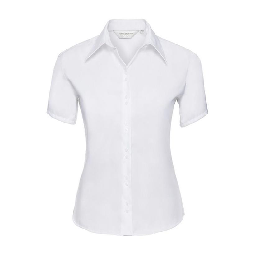 Cămașă damă Russell Non-iron cu mânecă scurtă  Alb