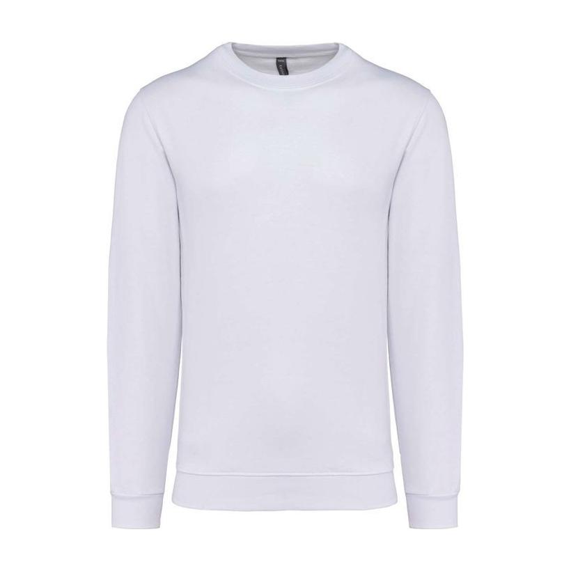 Pulover cu guler rotund Alb