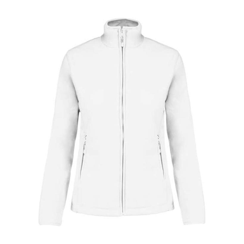 Jacheta fleece cu fermoar pentru femei Maureen Alb 4XL
