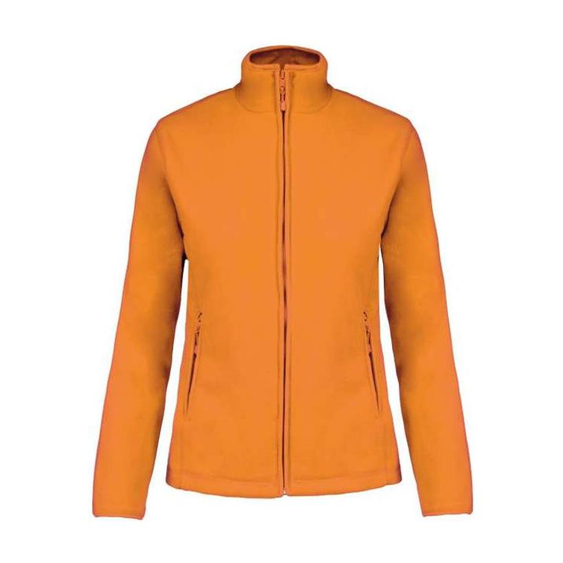 Jacheta fleece cu fermoar pentru femei Maureen Portocaliu