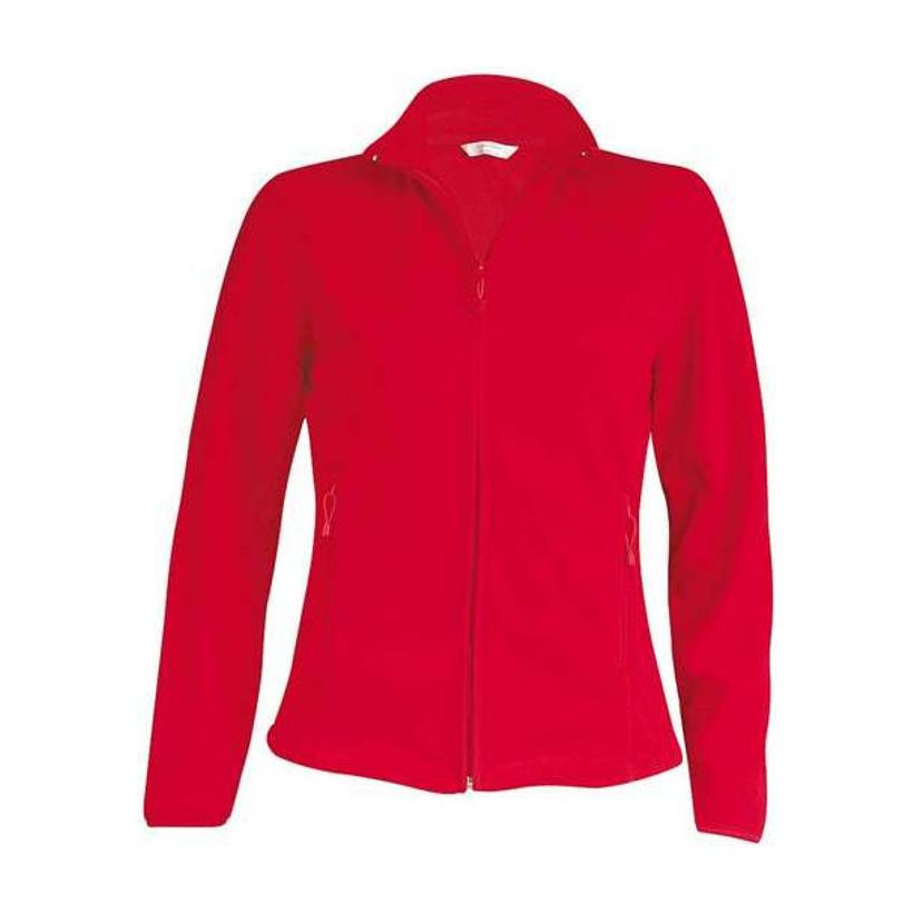 Jacheta fleece cu fermoar pentru femei Maureen Rosu 4XL