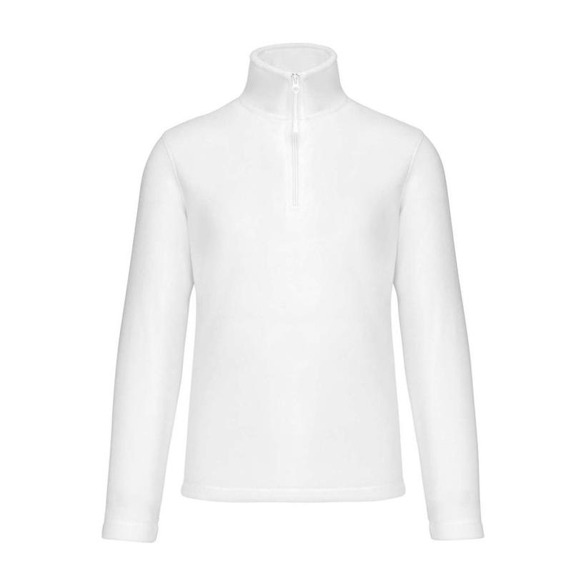 Jachetă fleece cu guler cu fermoar Enzo Alb 4XL