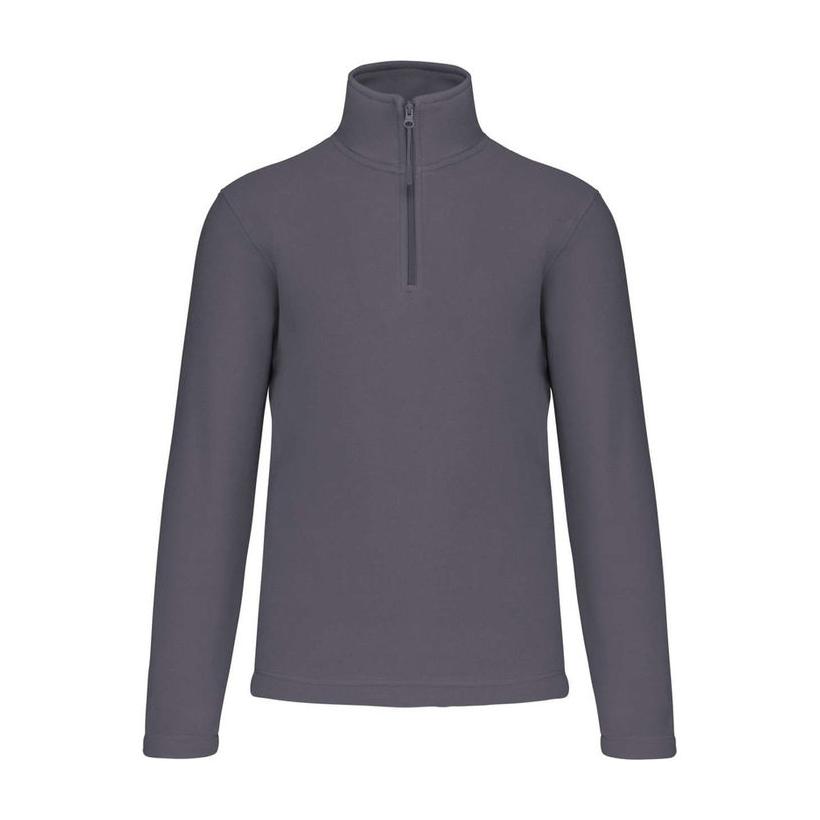 Jachetă fleece cu guler cu fermoar Enzo Gri