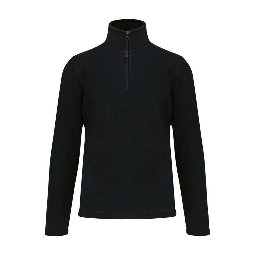 Jachetă fleece cu guler cu fermoar Enzo Negru