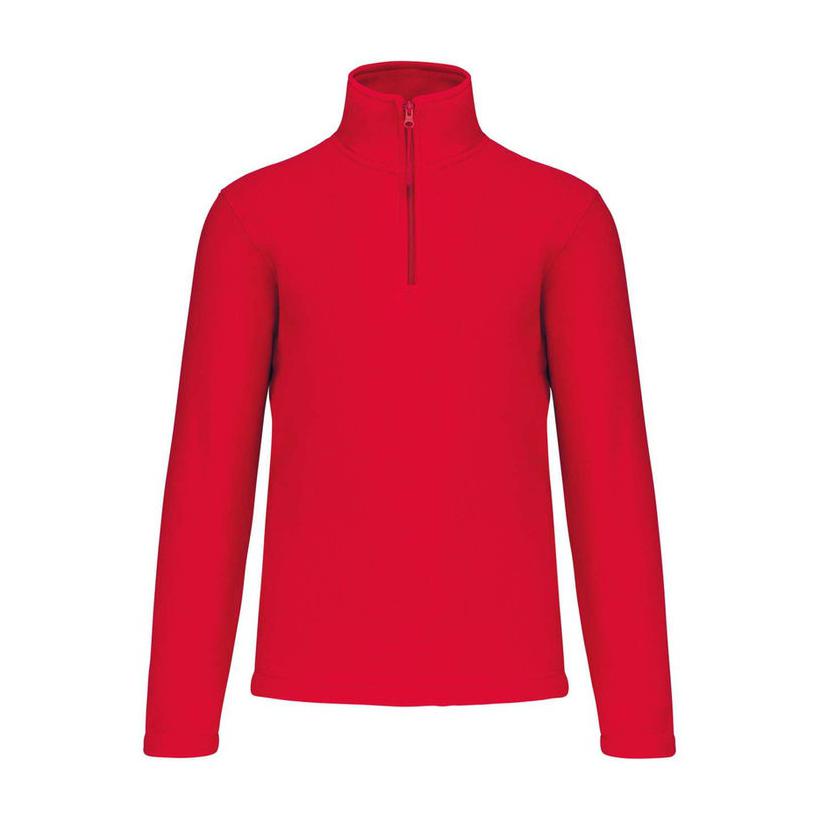 Jachetă fleece cu guler cu fermoar Enzo Roșu 3XL