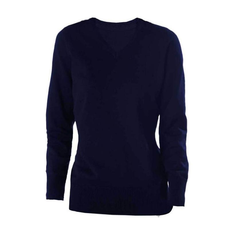 Pulover cu guler în V pentru femei Orion Navy Blue
