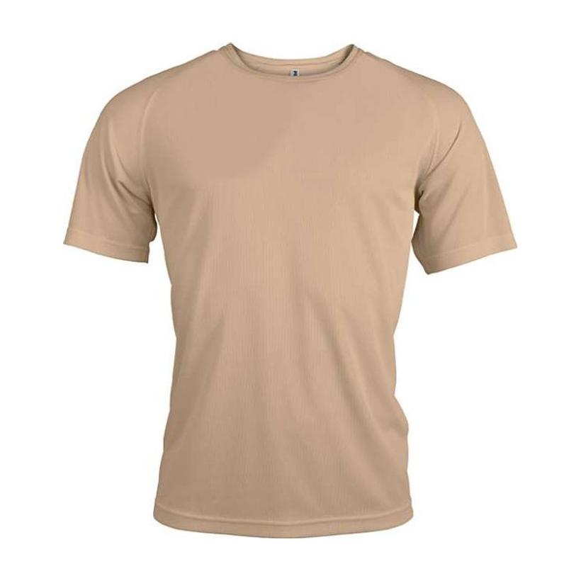 Tricou sport cu mânecă scurtă pentru bărbați Beige M