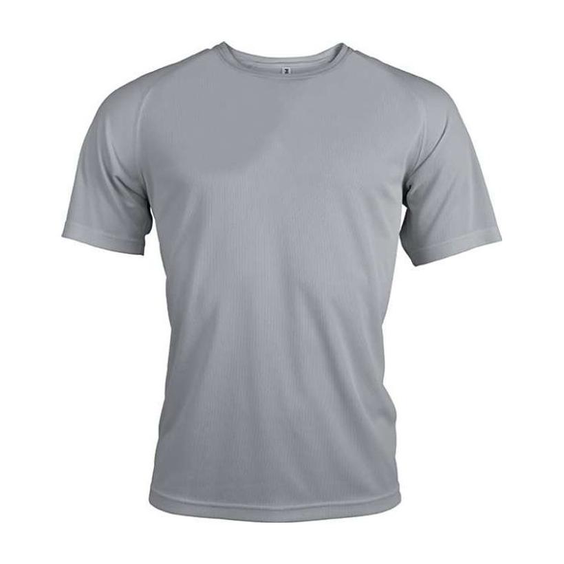 Tricou sport cu mânecă scurtă pentru bărbați Fine Grey 3XL