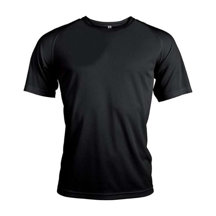 Tricou sport cu mânecă scurtă pentru bărbați Negru XS