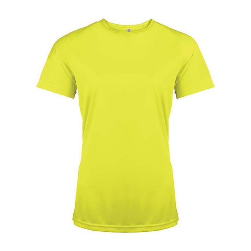 Tricou sport cu mânecă scurtă pentru femei Galben