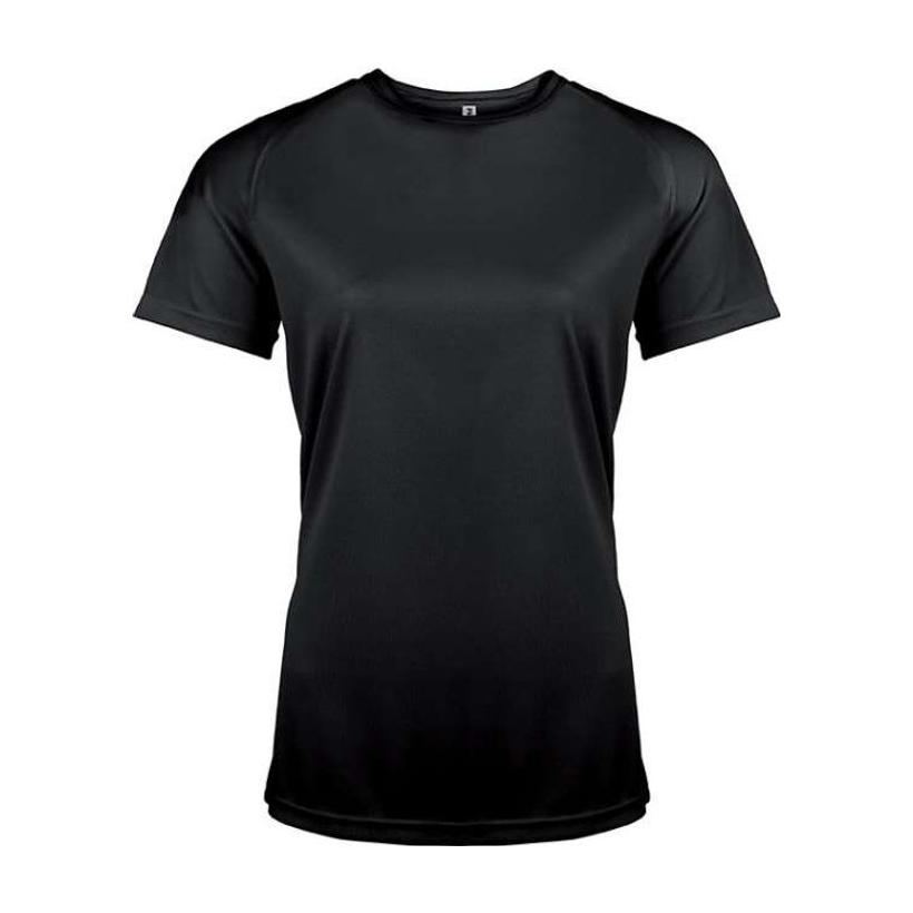 Tricou sport cu mânecă scurtă pentru femei Negru