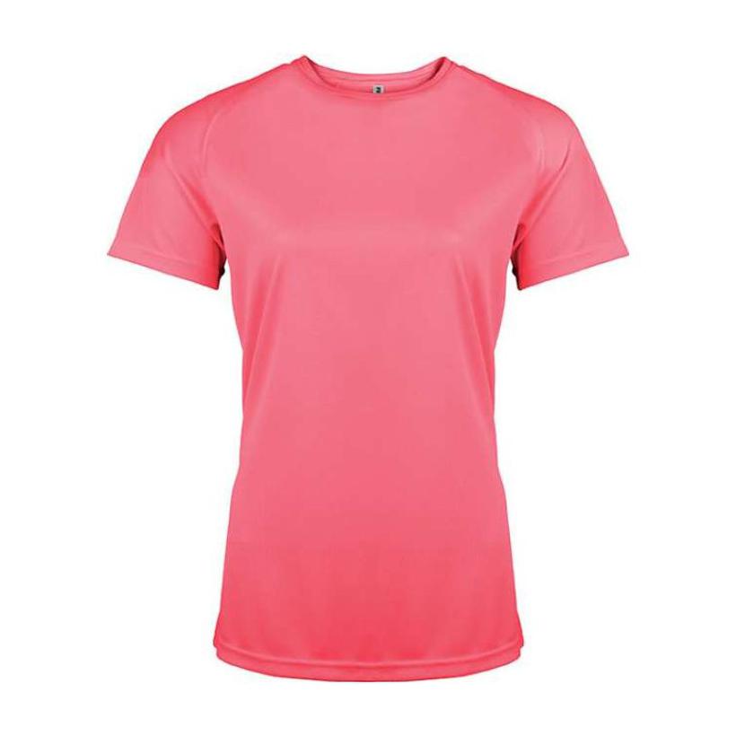 Tricou sport cu mânecă scurtă pentru femei Fluorescent Pink S