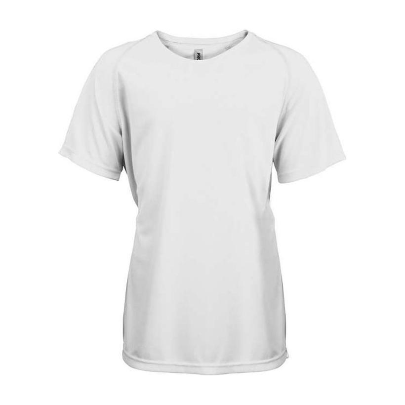 Tricou sport cu mânecă scurtă pentru copii Alb