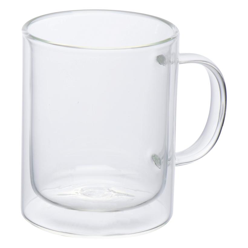 Cană din sticlă cu pereți dubli Caracas, 350 ml Mixt