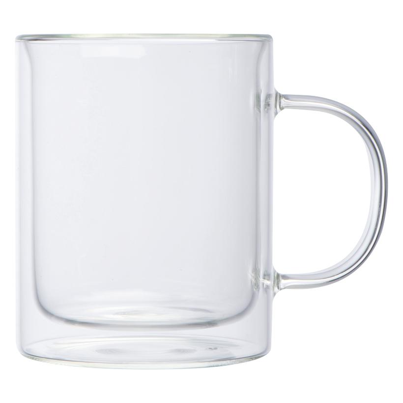 Cană din sticlă cu pereți dubli Caracas, 350 ml Mixt