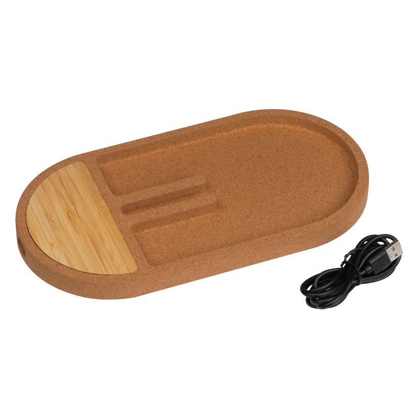 Organizator birou cu încărcător wireless Lancester  Beige