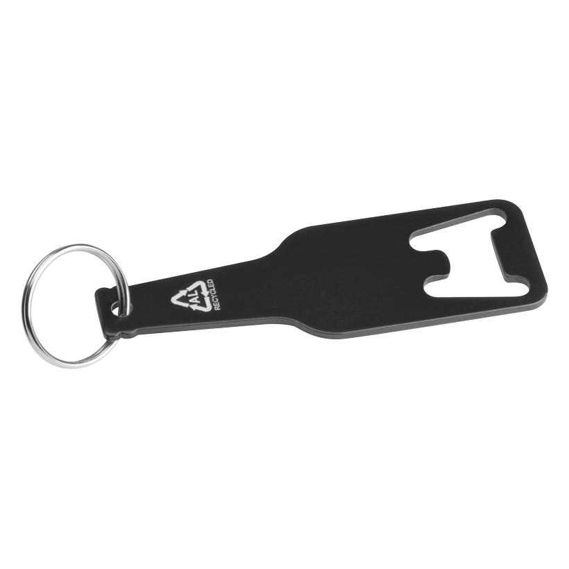Deschizător de sticle din aluminiu reciclat Malmö Negru