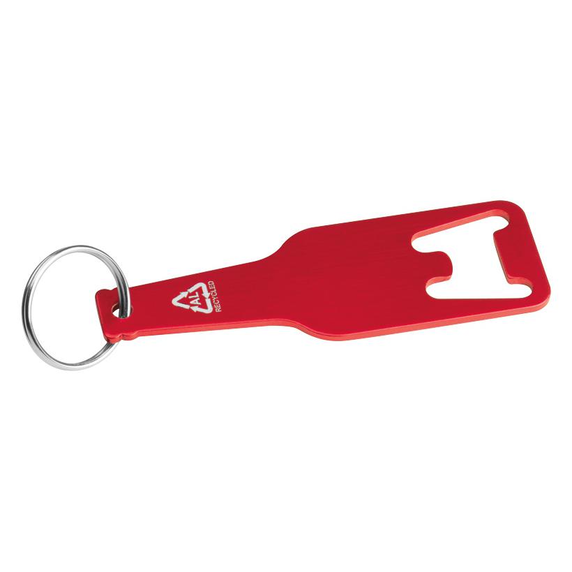 Deschizător de sticle din aluminiu reciclat Malmö Roșu