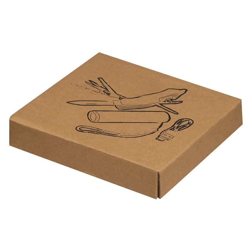 Set cadou ecologic lanternă și briceag Linz Beige