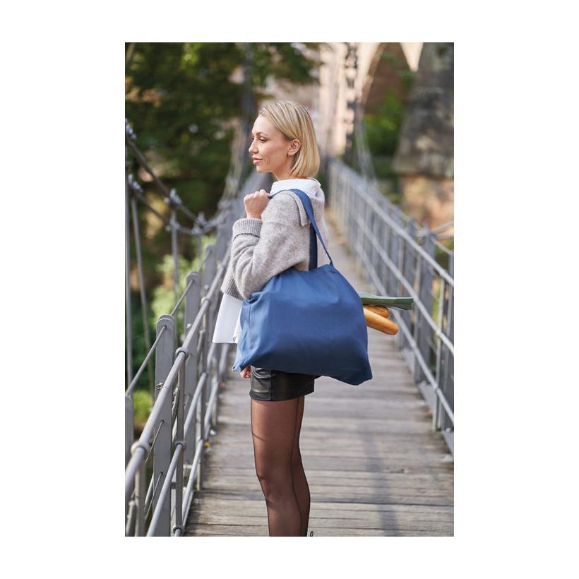 Sacoșă din bumbac organic Bari (270 g/m²) Albastru închis