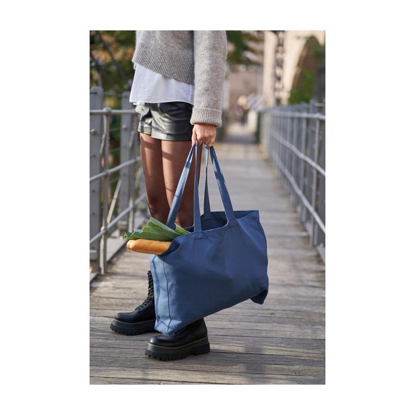 Sacoșă din bumbac organic Bari (270 g/m²) Albastru închis