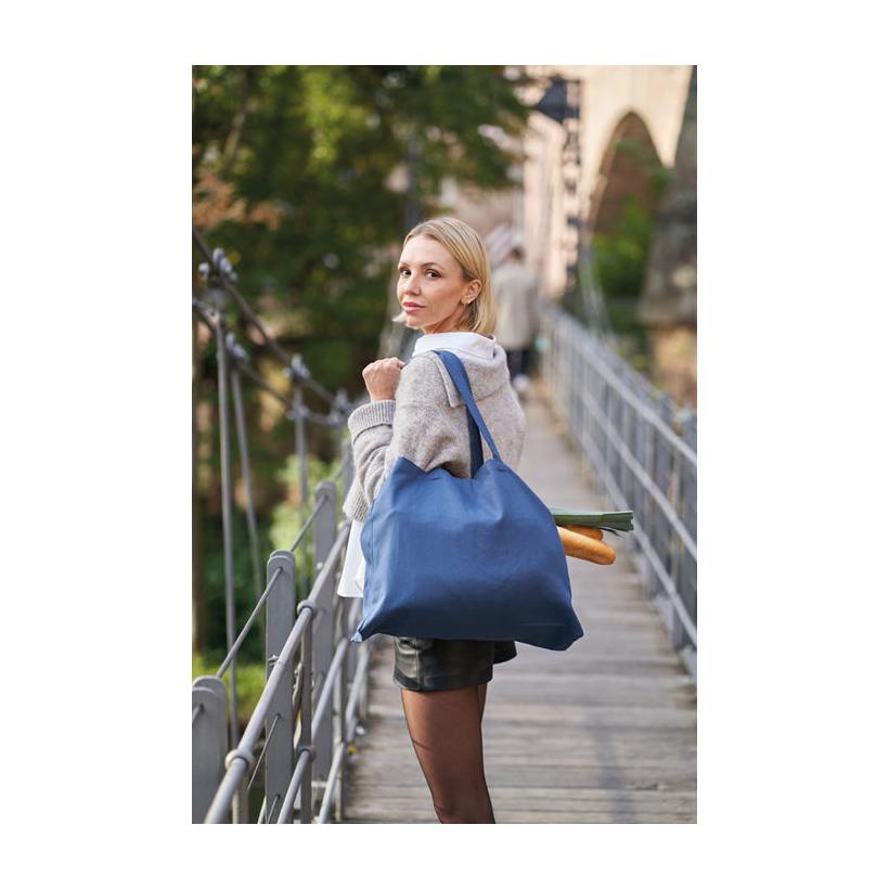 Sacoșă din bumbac organic Bari (270 g/m²) Albastru închis