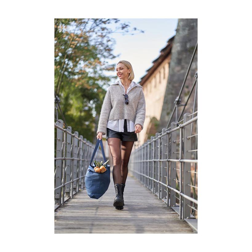 Sacoșă din bumbac organic Bari (270 g/m²) Albastru închis