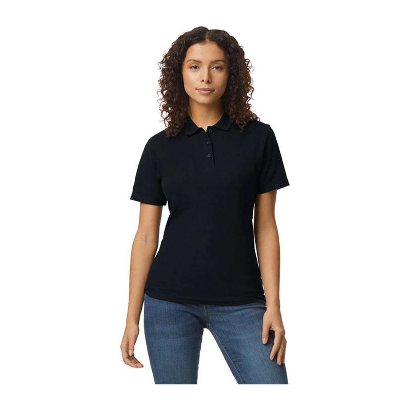 Tricou polo pentru femei Softstyle® Negru M