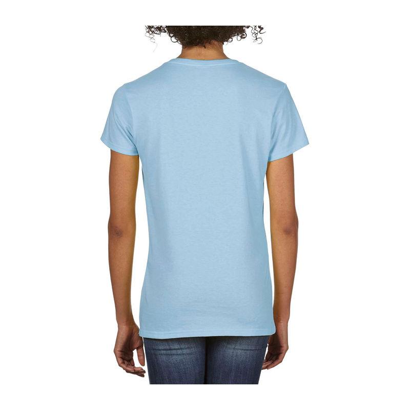Tricou cu guler în V pentru femei Gildan Premium Cotton® Light Blue XL